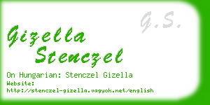 gizella stenczel business card